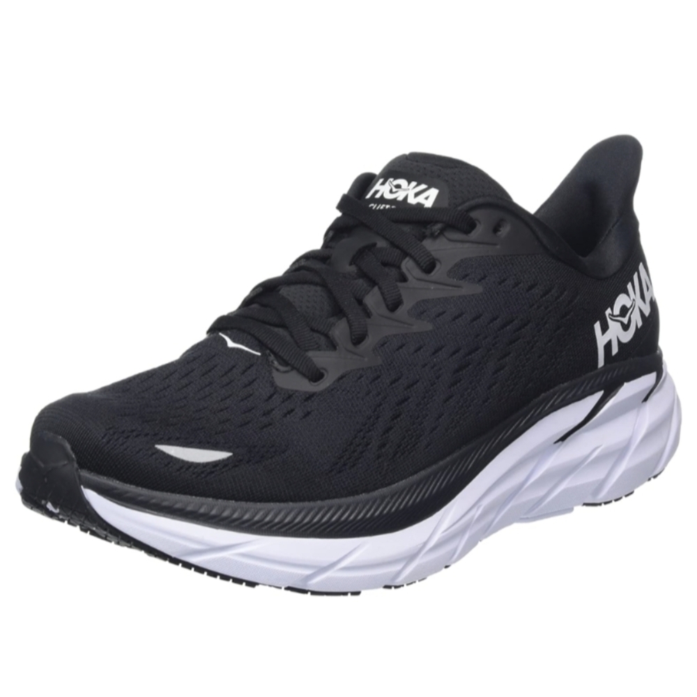 Hoka Men's Black and White Athletic Shoes - Picture 2 of 7